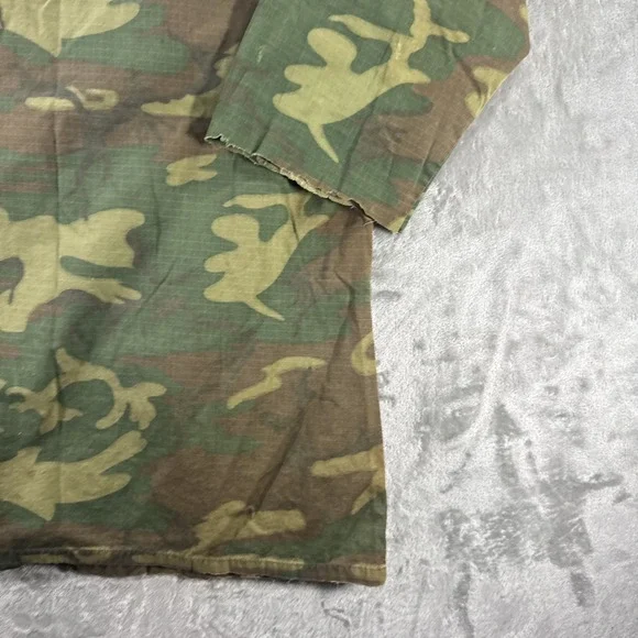 Vintage 60s Vietnam USMC Shirt Men's Small-Long Rip Stop Fatigue Tropical Jungle - Picture 11 of 16